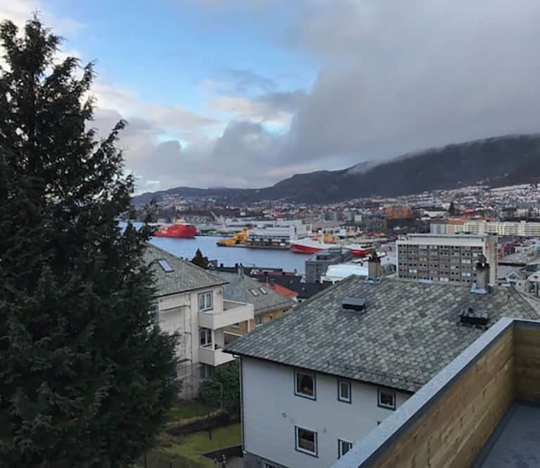 Ikke noe å si på utsikten over Bergen. 