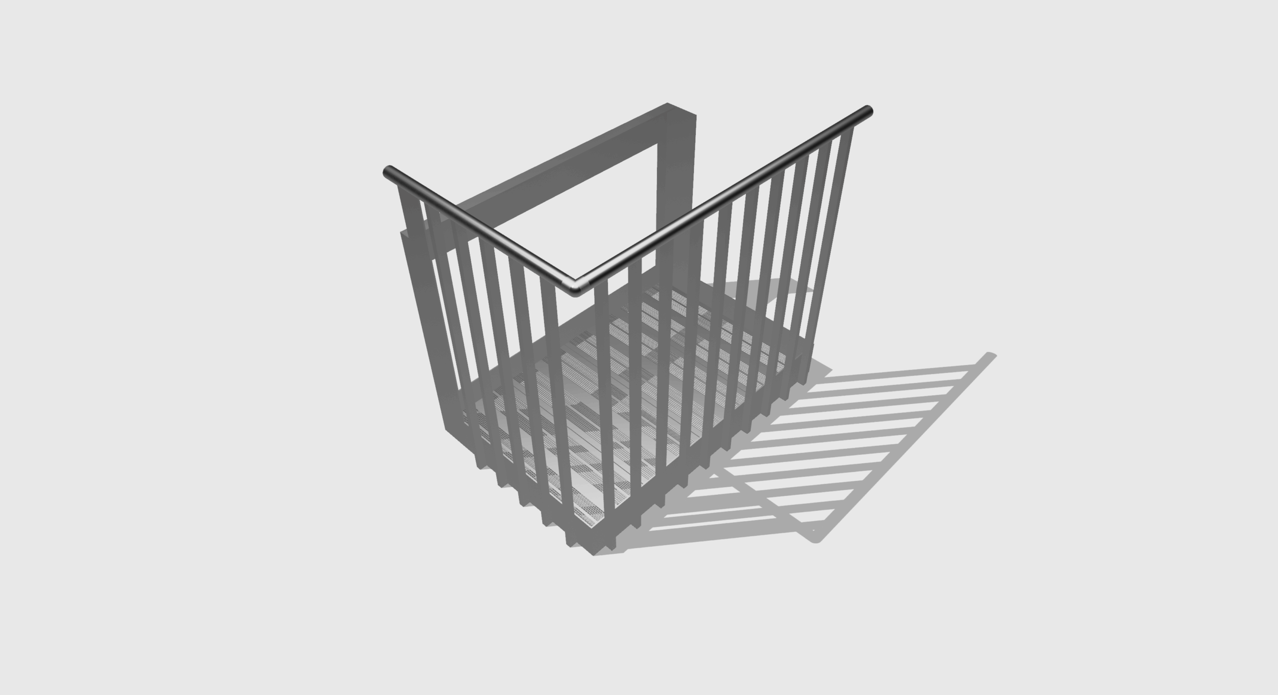 Spesialtilpasset rømningsbalkong med spile-rekkverk