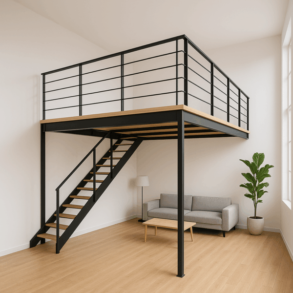 Modern Minimalist Mezzanine Living Room